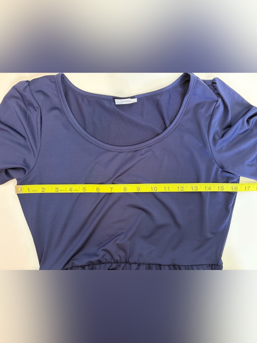 LuLaRoe Navy Short-Sleeve Maxi Dress - Picture 6 of 7